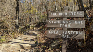 The 1000 Steps Trailhead in Huntingdon County.