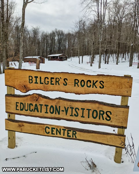 Bilgers Rocks Visitors Center in Grampian PA