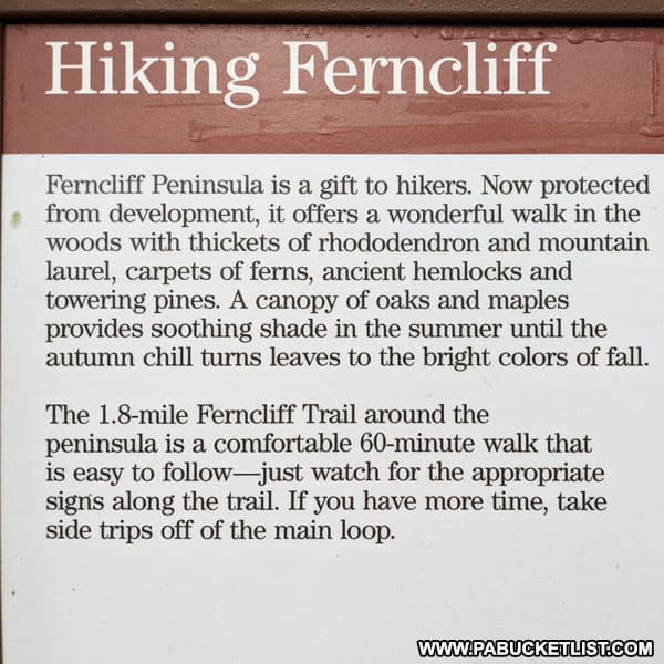 Ferncliff Trail hiking information.