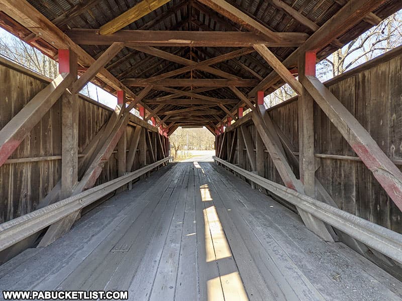 Interior of Factory Covered Bridge.