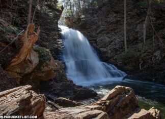 Little Shickshinny Falls on State Game Lands 260 in Luzerne County Pennsylvania