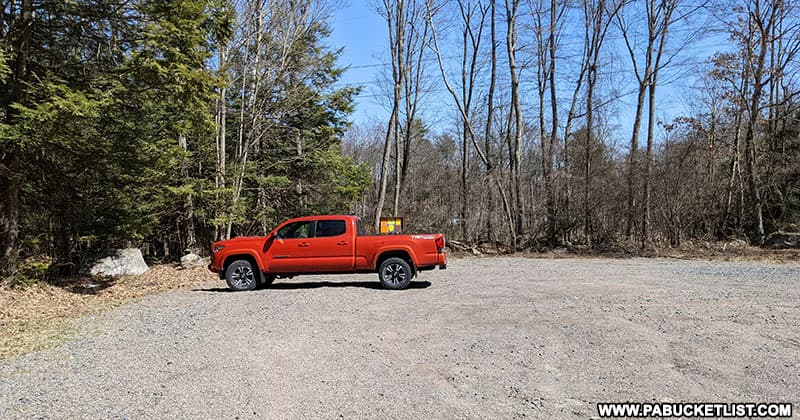 Parking area for Little Shickshinny Falls Trail on State Game Lands 260