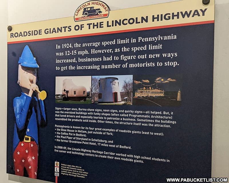 Information about the roadside giants along the Lincoln Highway.