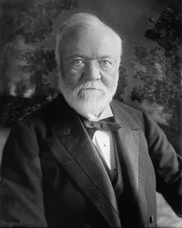 Portrait of Andrew Carnegie who founded the town of Scotia.