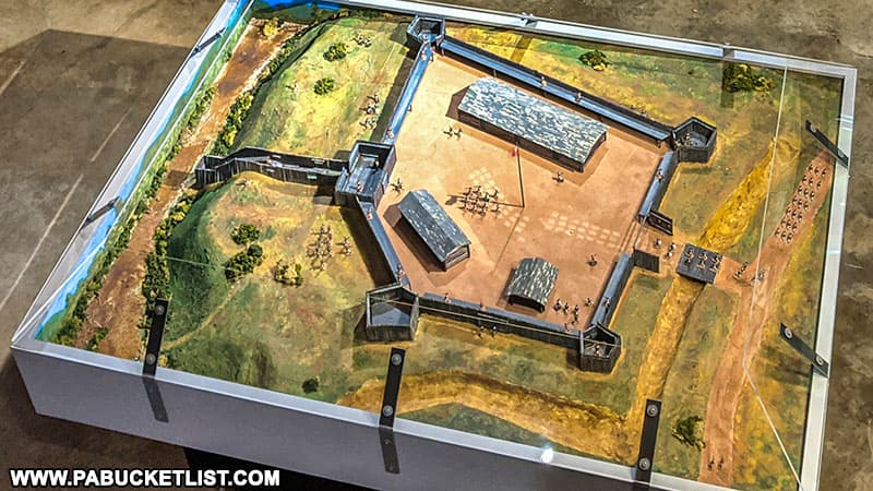 A model of what the original Fort Bedford looked like.