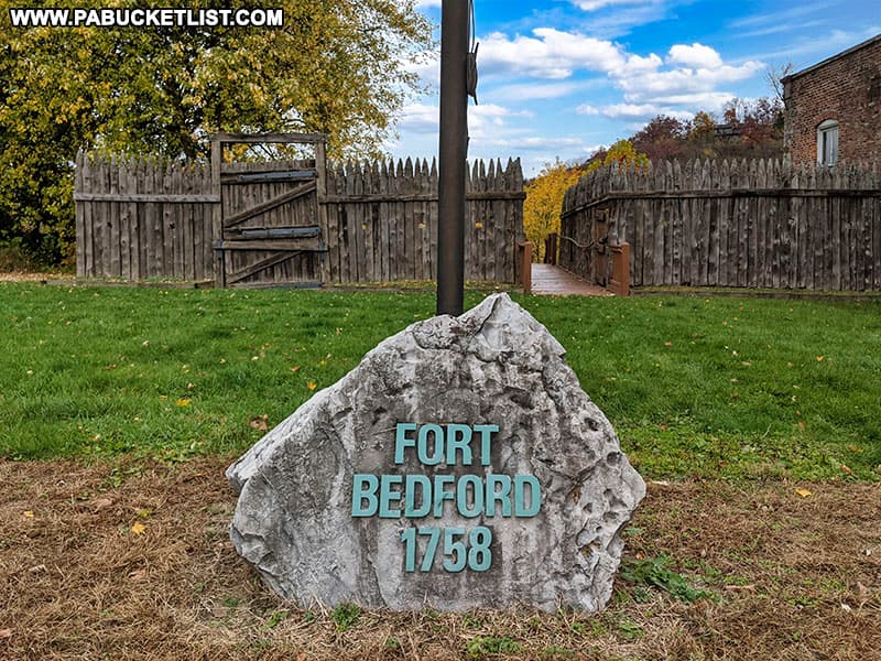 Site of the original Fort Bedford, just a few hundred yards east of the current Fort Bedford Museum.