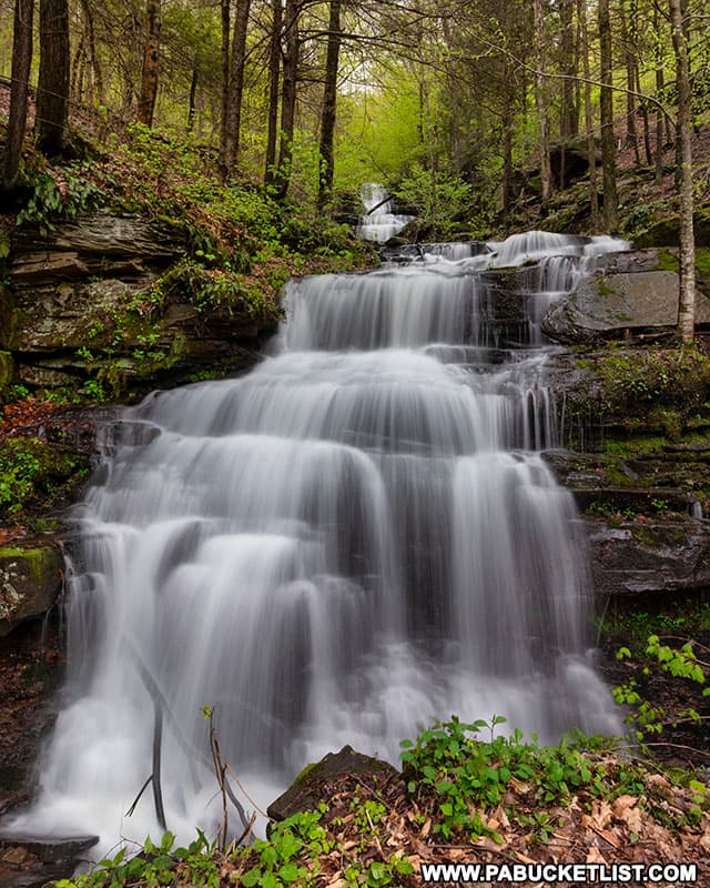 Springtime at Holcomb Falls in Bradford County Pennsylvania.