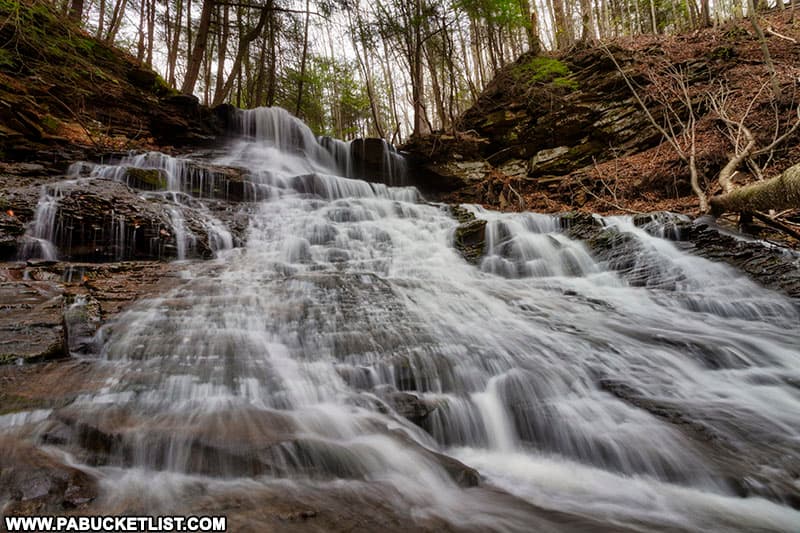 Lower Middle Branch Falls along Camels Road in the Loyalsock State Forest.