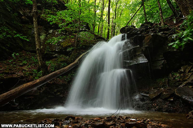 Thomas Run Falls near the ghost town of Laquin in Bradford County, Pennsylvania.
