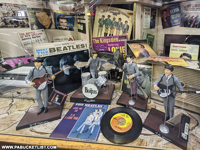 Vintage Beatles memorabilia at Jerry's Classic Cars and Collectibles Museum on South Centre Street in Pottsville.
