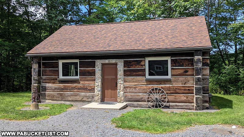 Exterior of MUhammad Ali's one-room cabin at Fighter's Heaven in Deer Lake Pennsylvania.