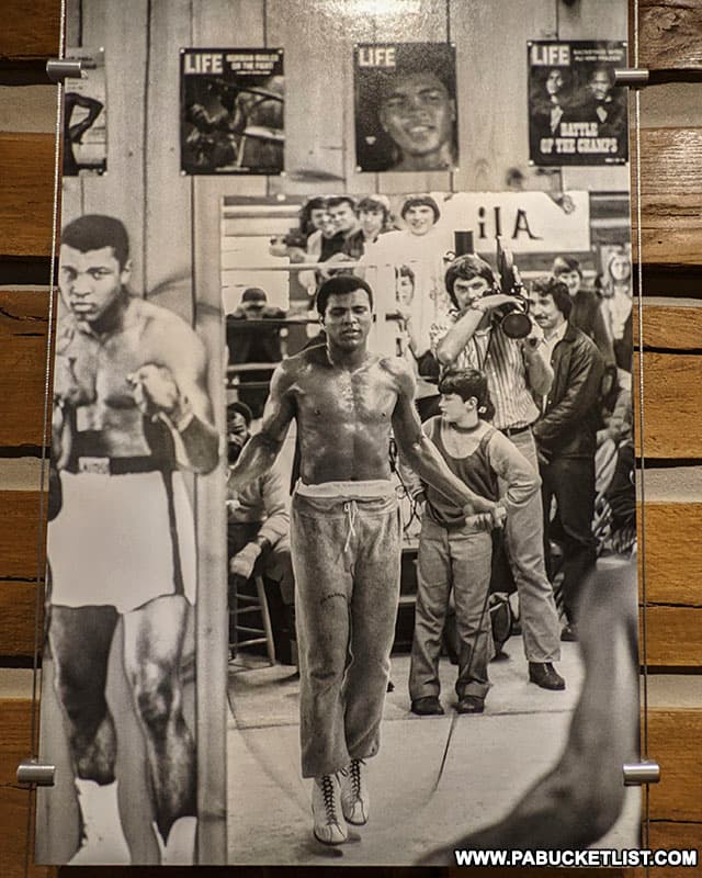 Muhammad Ali jumping rope in the gym at Fighter's Heaven in Deer Lake, PA.