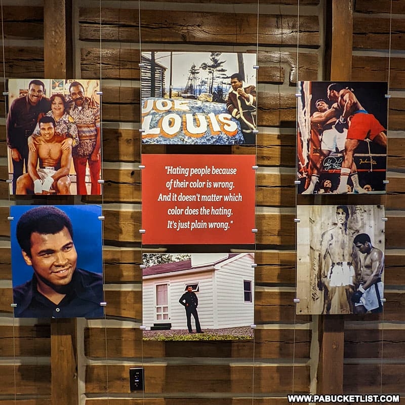 Another quote by Muhammad Ali, along with photos from his time at his training camp in Deer Lake, PA.