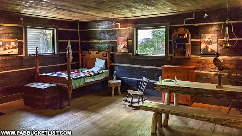 Muhammad Ali's bed inside his cabin at Fighter's Heaven in Deer Lake, Pennsylvania.