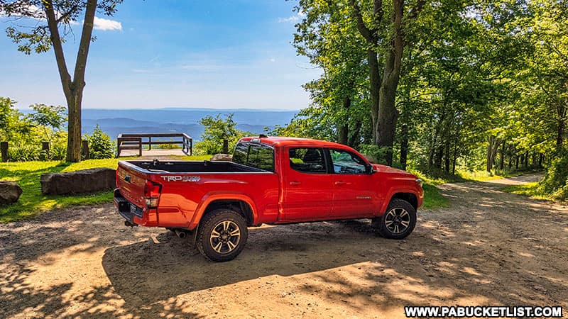 How to find the roadside Skyline Drive Vista in the Gallitzin State Forest.