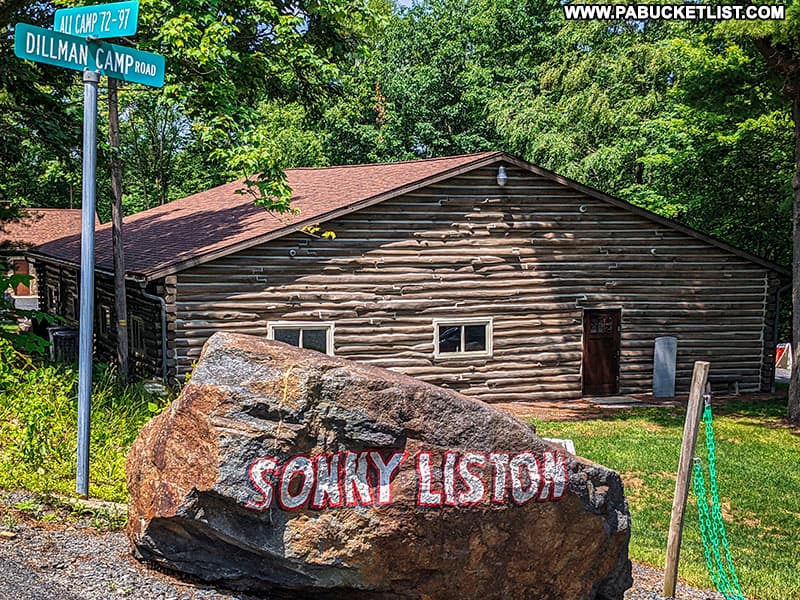 Sonny Liston boulder at Fighter's Heaven in Deer Lake Pennsylvania