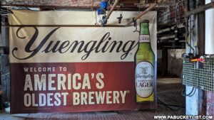 Entering the Yuengling Brewery for the free tour.