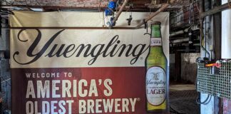 Entering the Yuengling Brewery for the free tour.