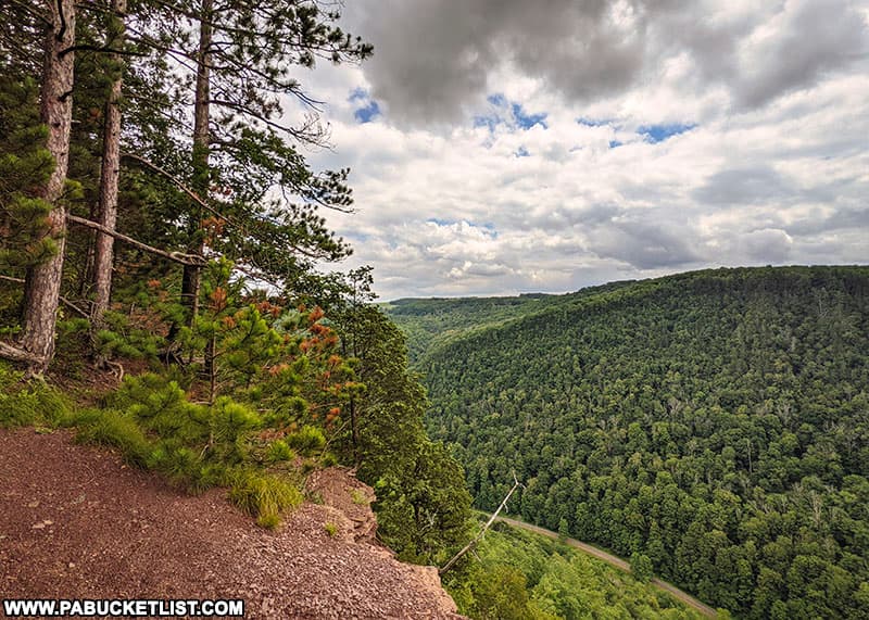 The view to the northeast from Barbour Rock Overlook in the Pine Creek Gorge.