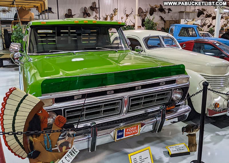 Vintage Ford truck on display at the Grice Museum in Clearfield.