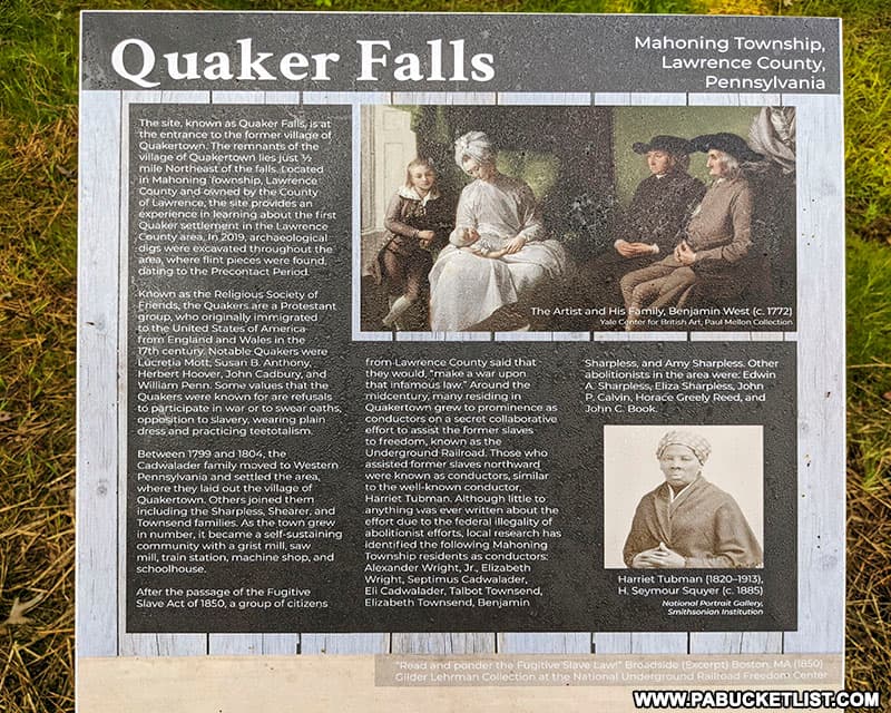 A history of Quakertown, the village that was once located near Quaker Falls.