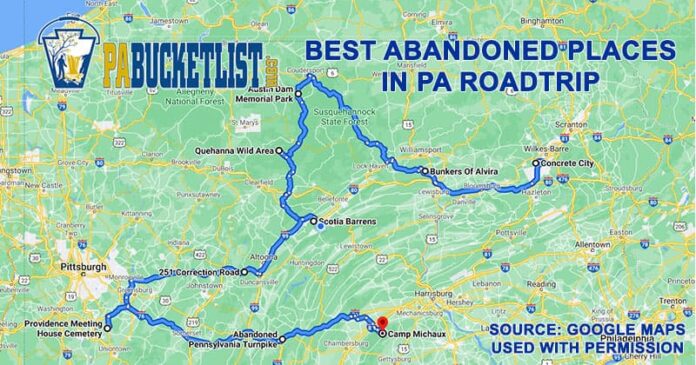 a road map to 9 of the best abandoned places in Pennsylvania.