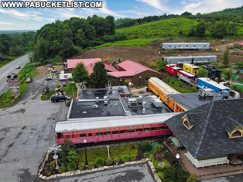 Aerial view of the front half of Doolittle Station in DuBois Pennsylvania.
