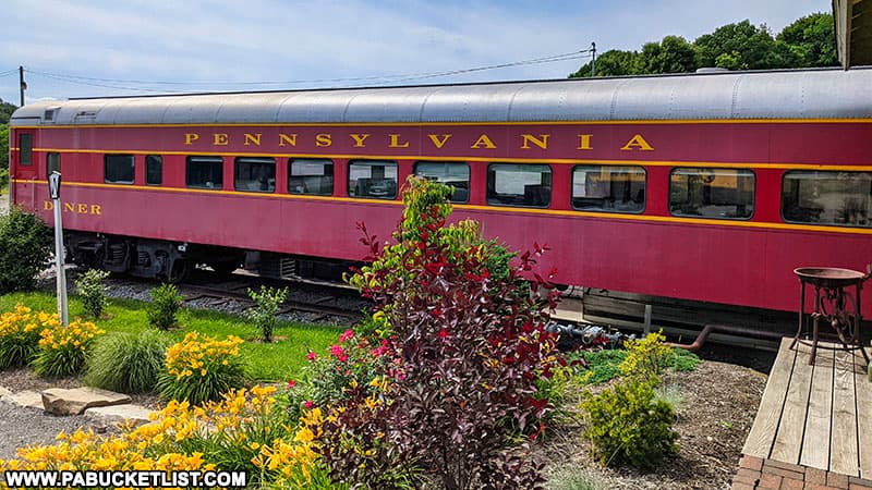 Exterior of the Diner Car at Doolittle Station near Interstate 80 in DuBois.