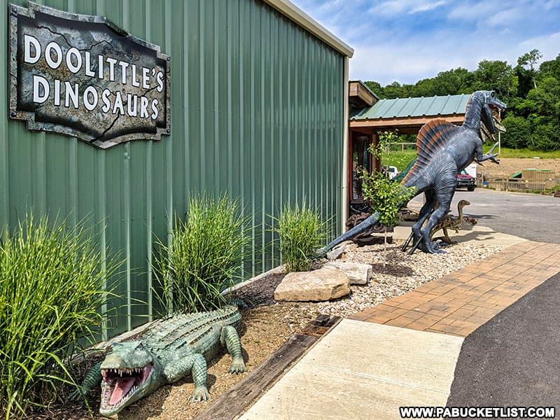 Exterior of Doolittle's Dinosaurs in DuBois, just off Interstate 80 in Clearfield County PA.