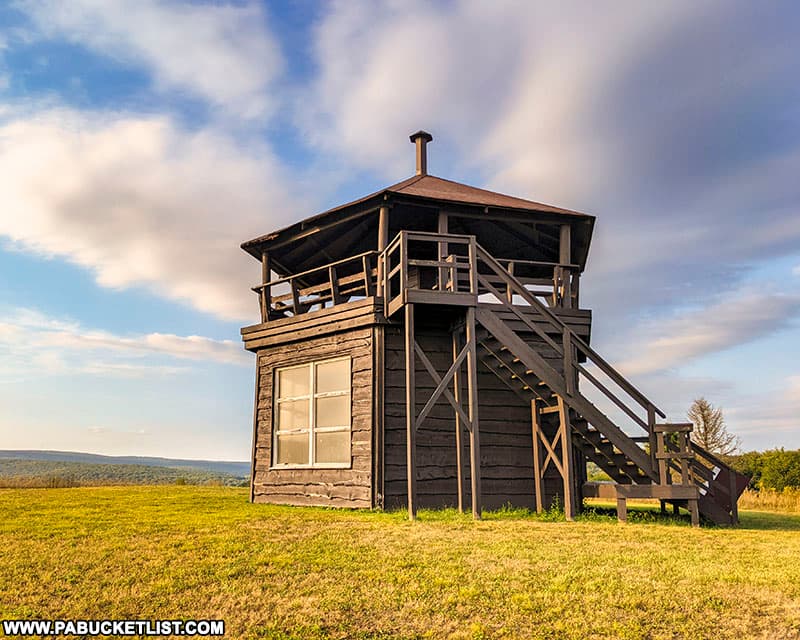The scenic overlook tower at Laurel hill State Park in the PA Laurel Highlands.