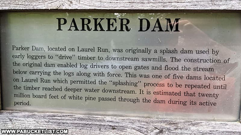 History of Parker Dam during the initial logging era in the area.
