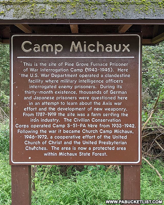 History of the activities at what is now known as Camp Michaux in Cumberland County.
