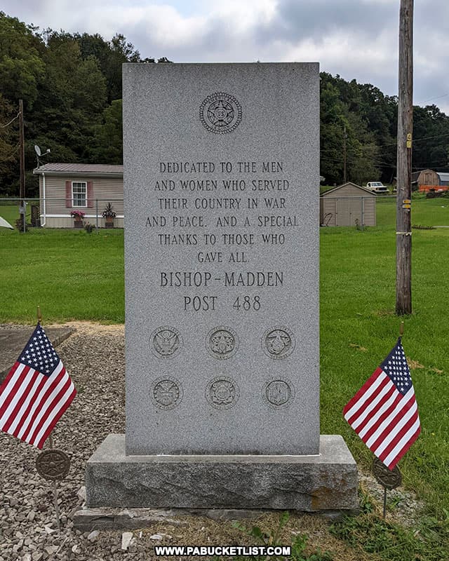 Memorial at the Brady's Bend American Legion.