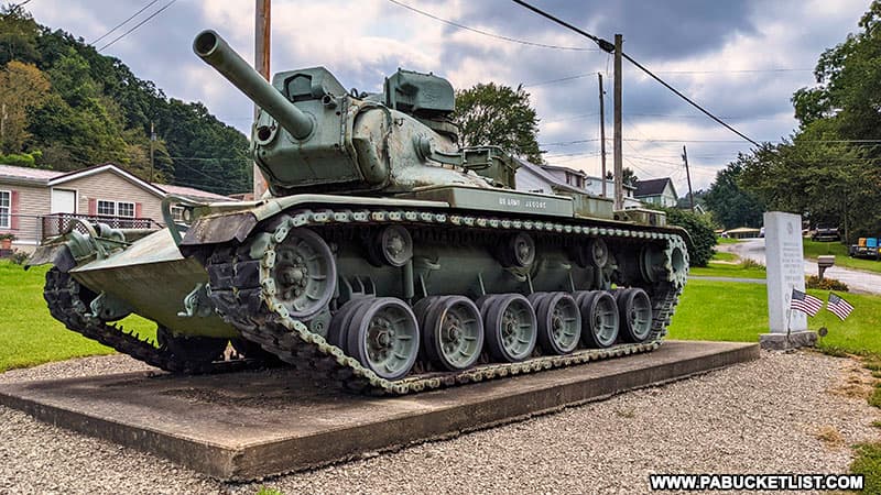 Army tank on display at the American Legion in Brady's Bend.