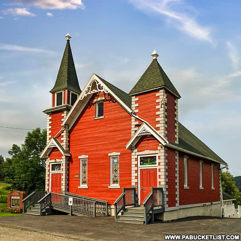 The Middle Ridge UMC Church outside Wellsboro.