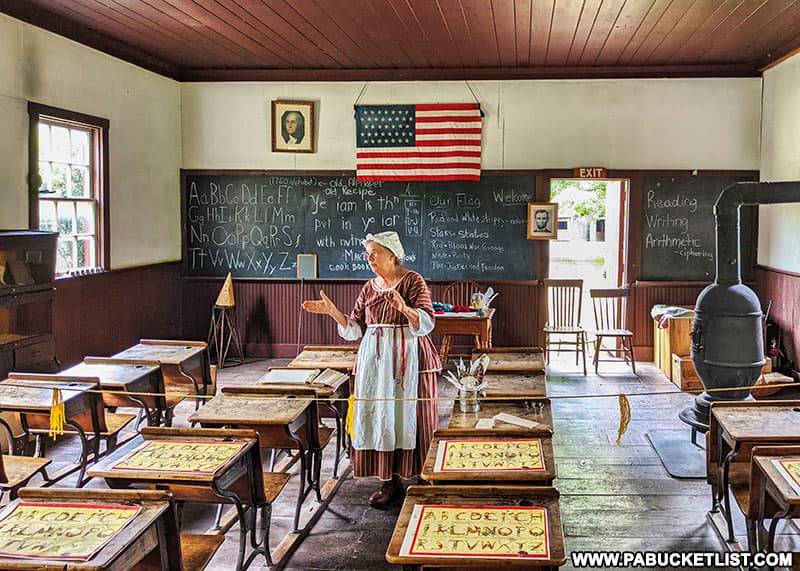 Kniseley One-Room Schoolhouse at Old Bedford Village.