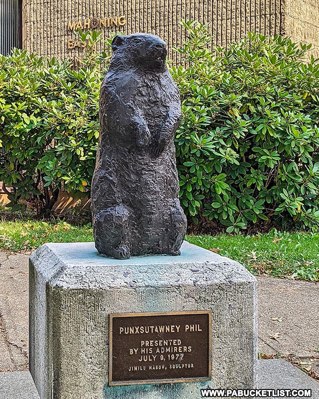 A sculpture of Pennsylvania's most famous groundhog.