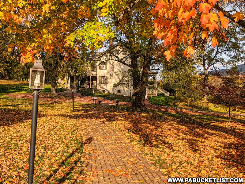 Fall foliage at Centre Furnace Mansion in State College.