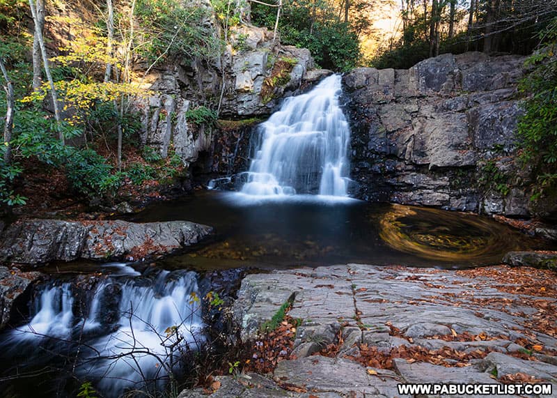 Hawk Falls at Hickory Run State Park in October, 2021.