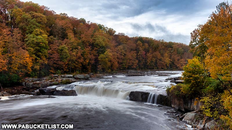 Fall foliage views at Ohiopyle State Park.