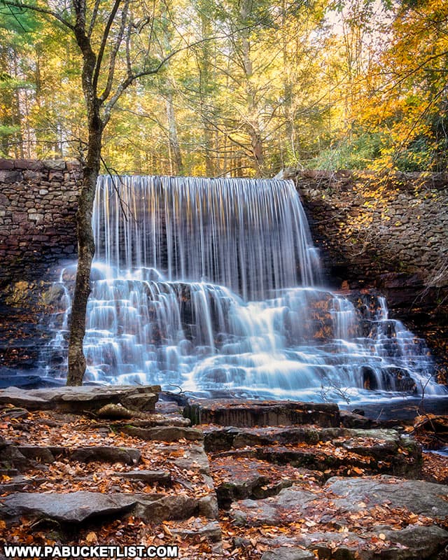 Stametz Dam in October at Hickory Run State Park.