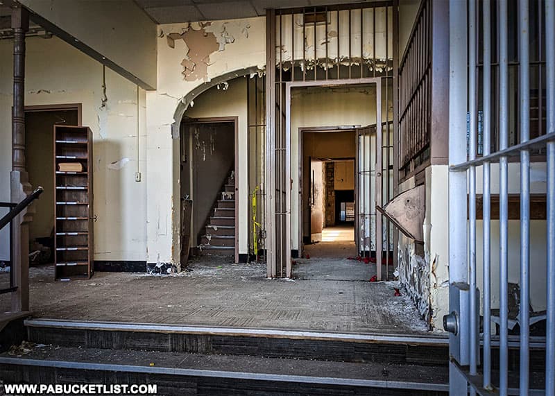 Entering one of the buildings at the former Cresson Sanatorium in Cambria County PA