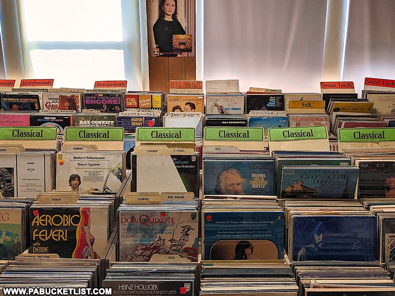 The classical album section at George's Song Shop in Johnstown PA
