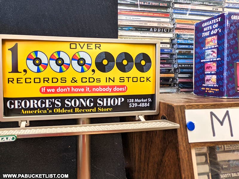 George's Song Shop carries over one million records and CDs.