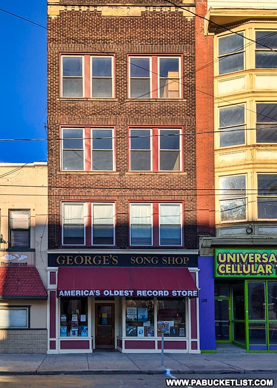 The five floors of George's Song Shop on Market Street in Johnstown PA