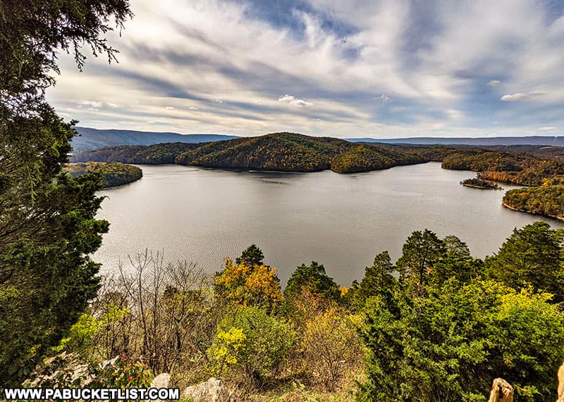 Hawn's Overlook above Raystown Lake in October 2021.