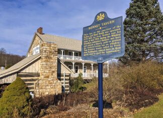 The historic and supposedly haunted Jean Bonnet Tavern along the Lincoln HIghway in Bedford County, PA.