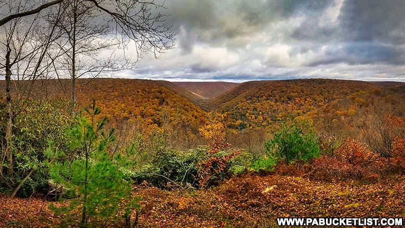 Panoramic view of Red Run Gorge Vista in early November, 2021.
