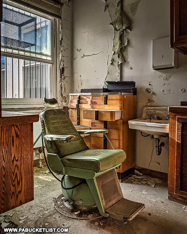 Dentist office inside the former Cresson Sanatorium.