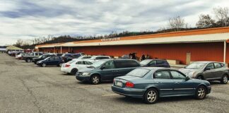 The parking lot at Antique Depot in Duncansville.
